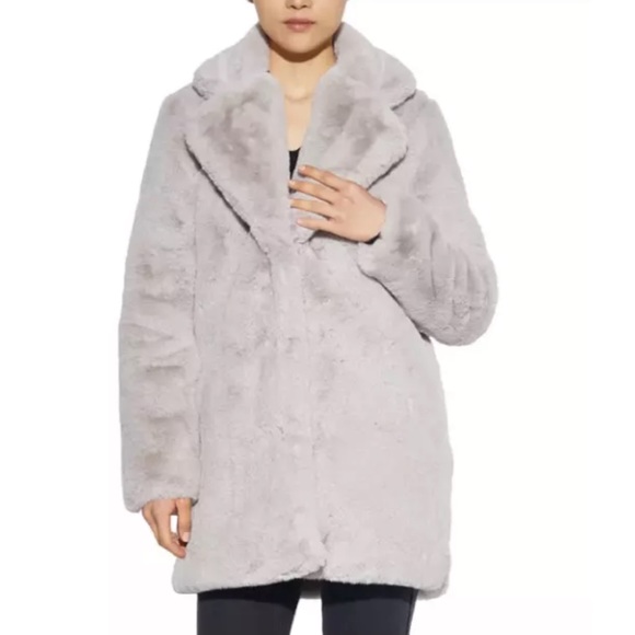 Apparis Cloud Gray Eloise Faux Fur Coat 